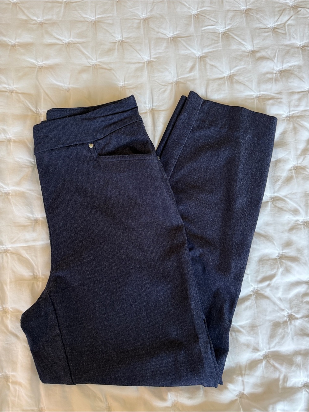Hilary Radley Navy Stretch Pants